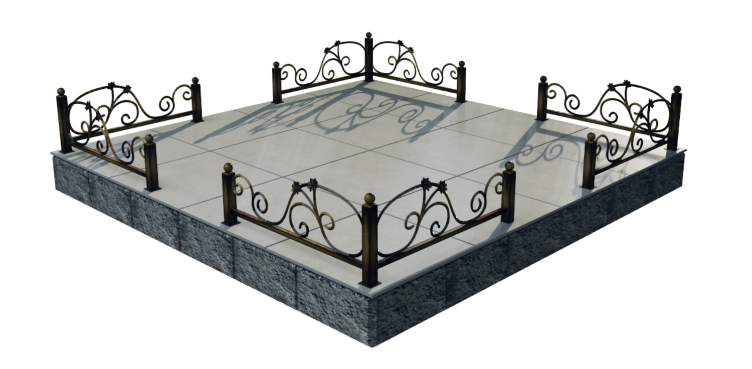 Ограды на кладбище