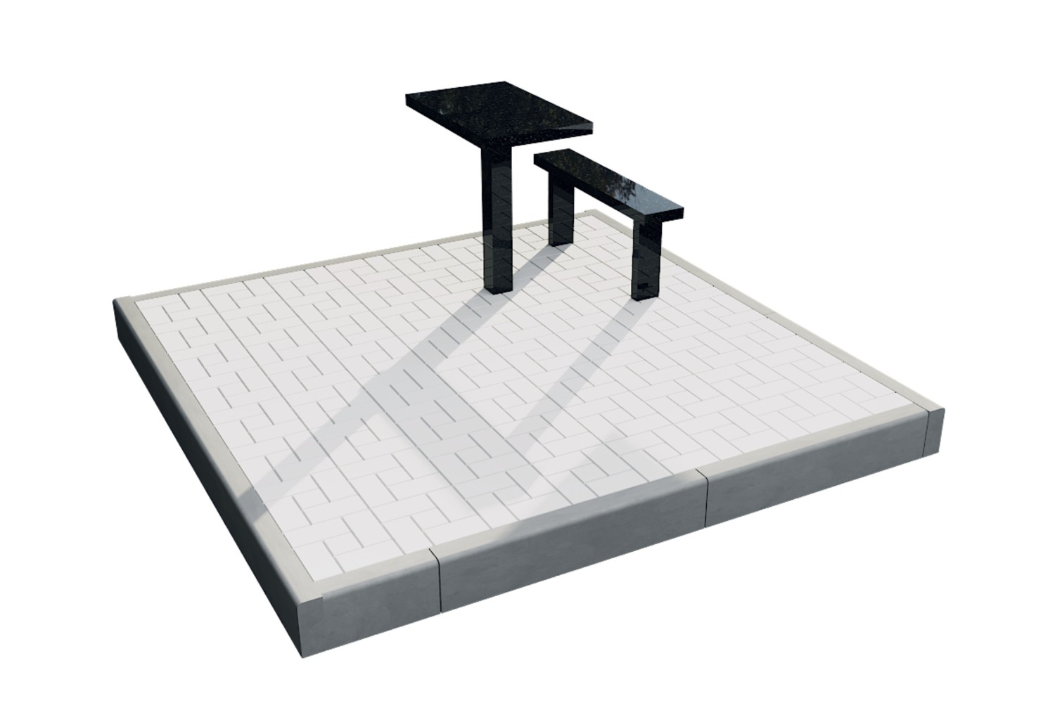 Скамья из гранита