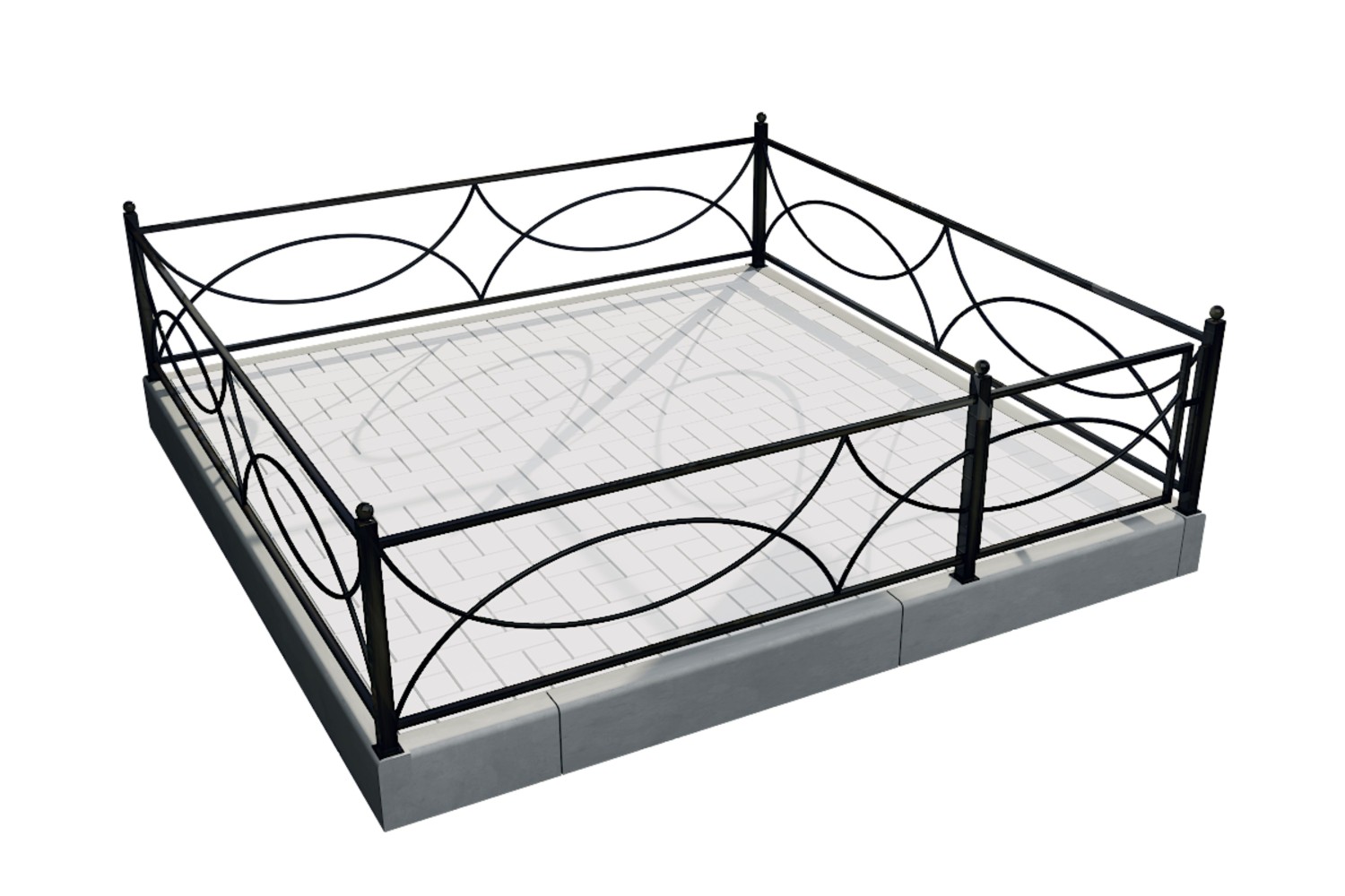 Металлическая ограда на могилу